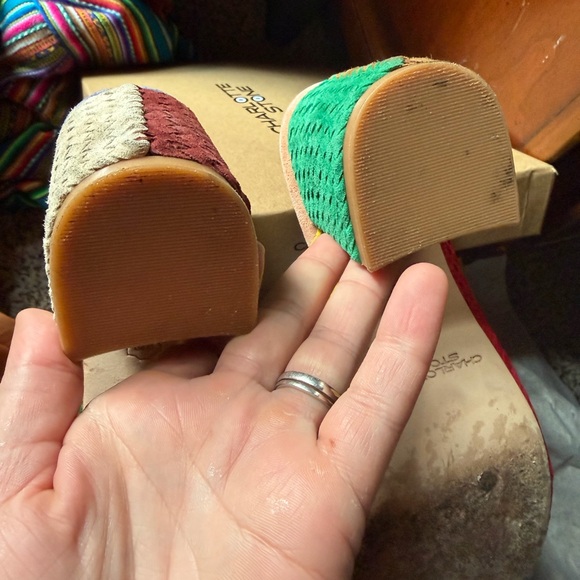 Charlotte Stone Vibrant Woven Mules - Picture 7 of 8